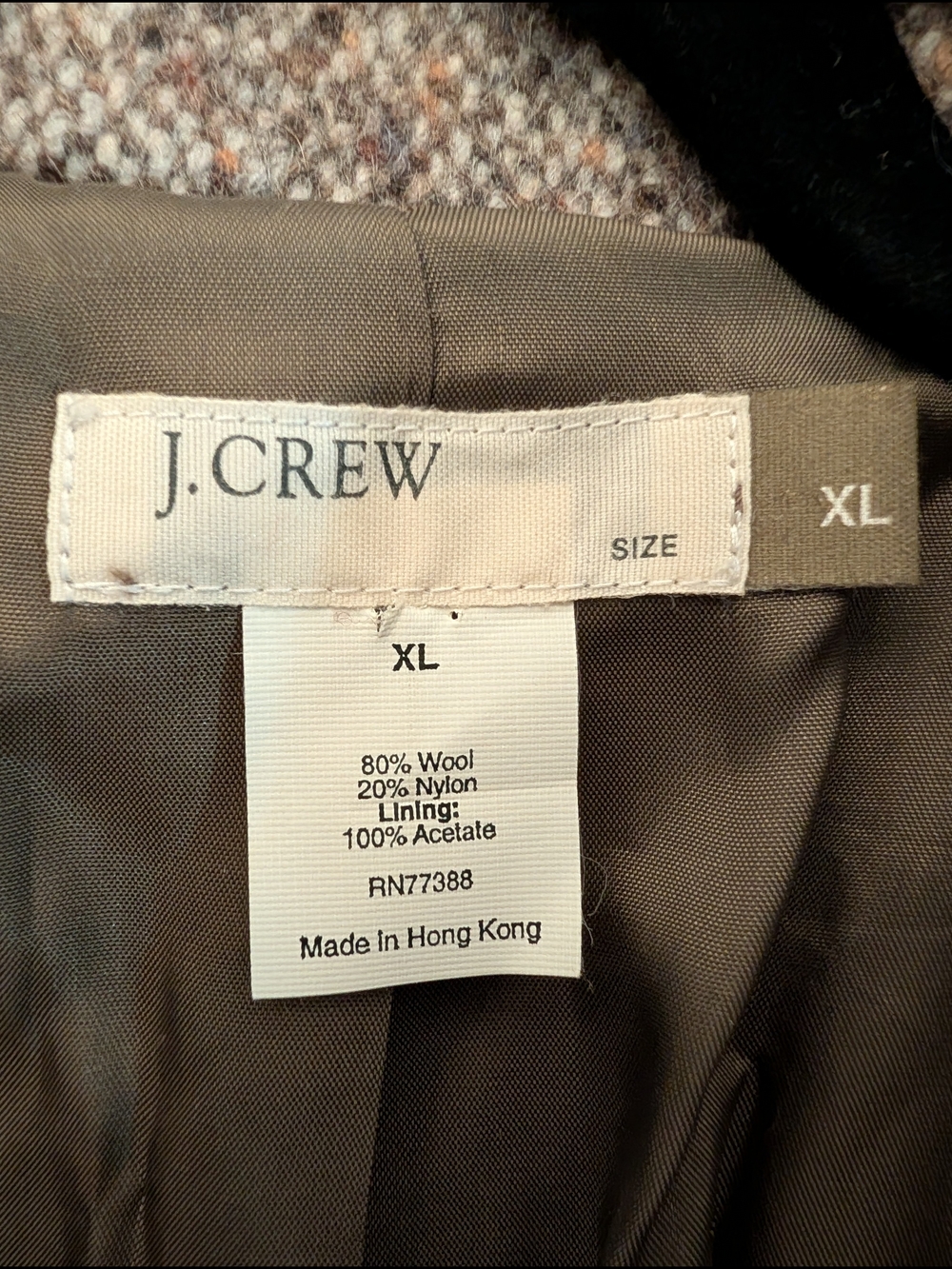 J. Crew Brown Textured Wool Double-Breasted Peacoat NWOT - Picture 6 of 8